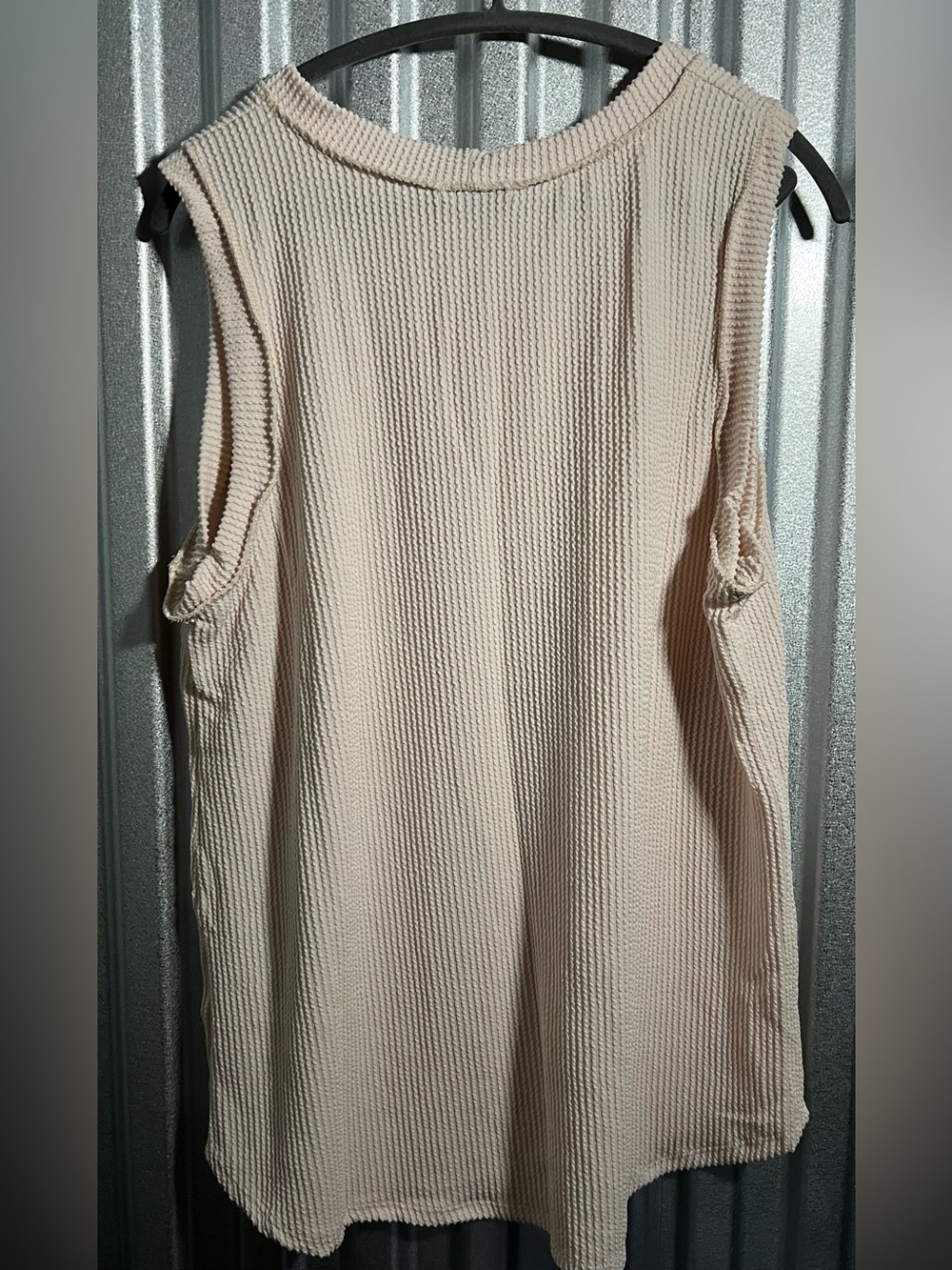 HEIMISH USA Light Pink / Beige Ribbed Sleeveless Tank NWOT. 3X - Picture 3 of 4